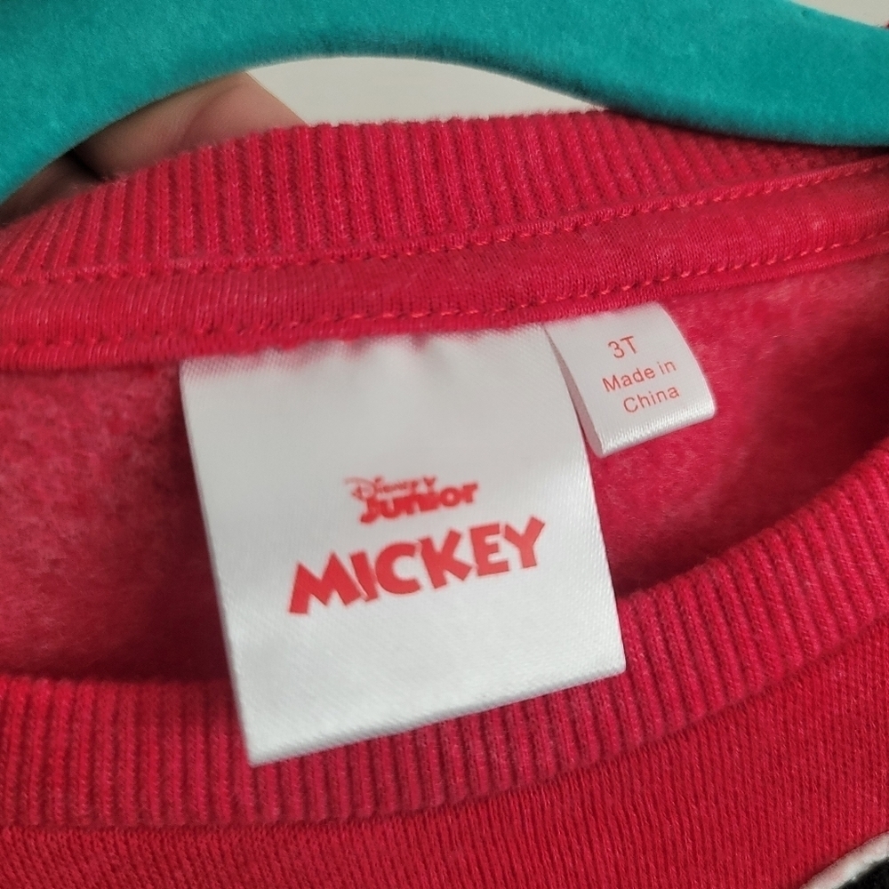 Disney Jr. 3T Mickey Mouse‎ Red Pullover Crewneck Sweatshirt Red - Picture 3 of 9
